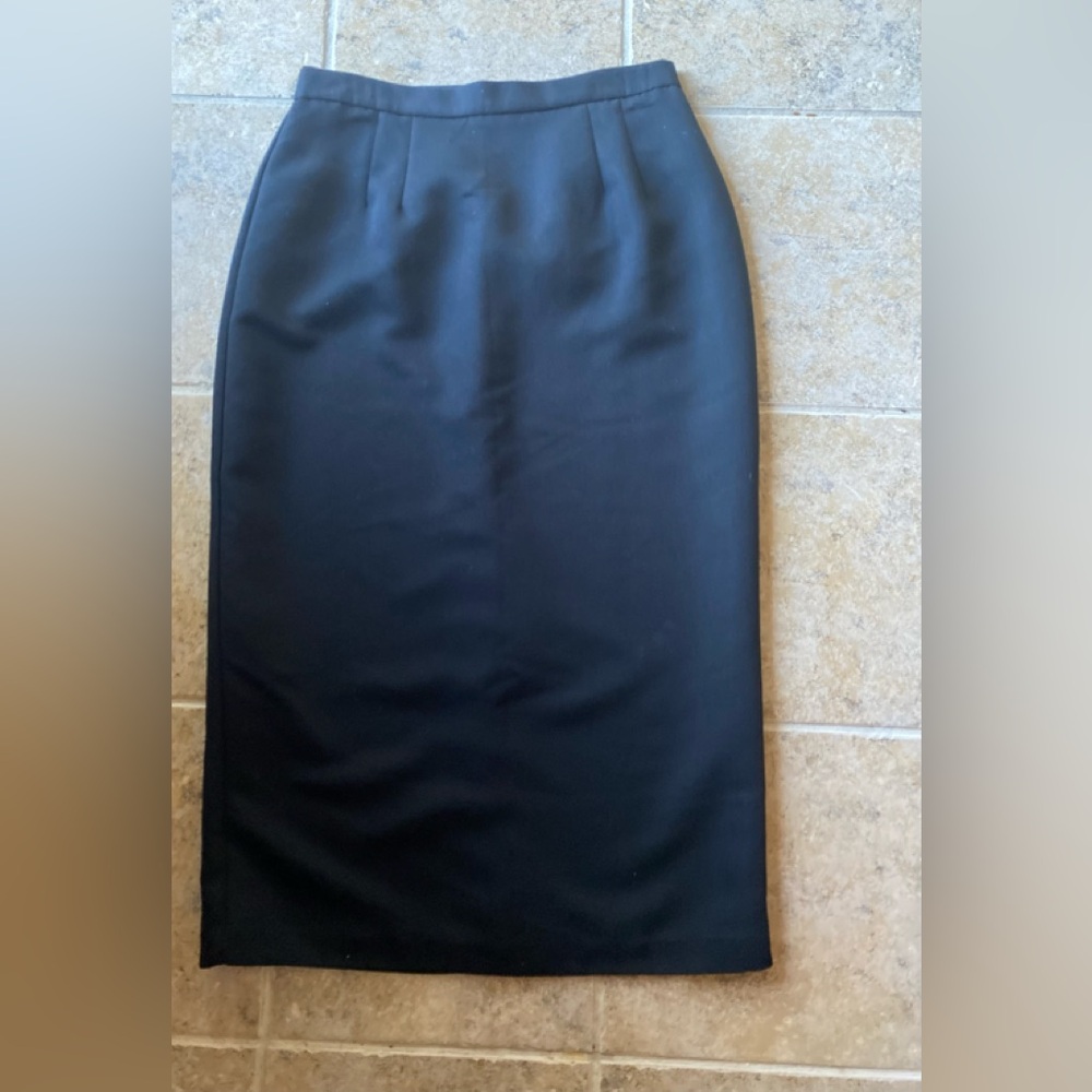 Laura Scott - Elegant Black Pencil Maxi Skirt, Size: 12